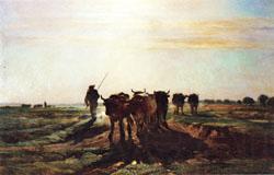 constant troyon Cattle Going to Work;Impression of Morning Norge oil painting art